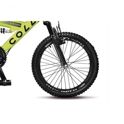 Bicicleta Gps Aro 20 Dupla Suspensão 21 Marchas Colli Amarelo