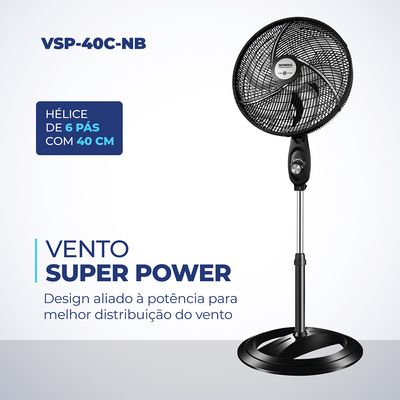 Ventilador de Coluna Mondial 6 Pás Super Power VSP40CB - 40cm 127V