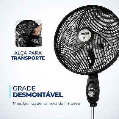 Ventilador de Coluna Mondial 6 Pás Super Power VSP40CB - 40cm 127V