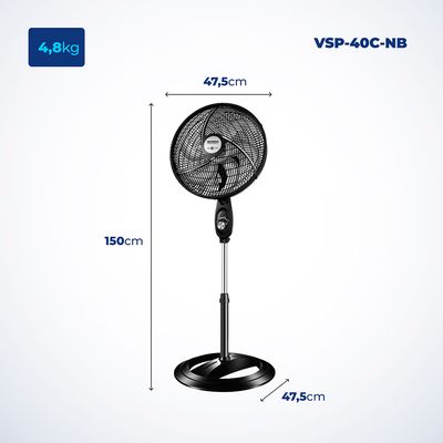 Ventilador de Coluna Mondial 6 Pás Super Power VSP40CB - 40cm 127V