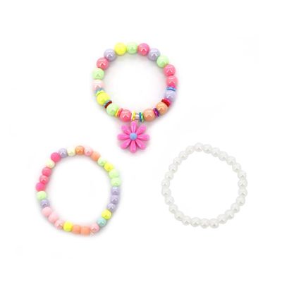 Pulseira Le Miçangas Coloridas Infantil com 3 Unidades
