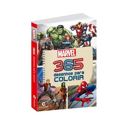 Livro Infantil Culturama 365 Atividades Colorir Heroes Marvel