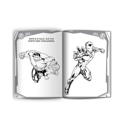 Livro Infantil Culturama 365 Atividades Colorir Heroes Marvel