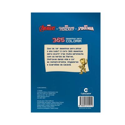 Livro Infantil Culturama 365 Atividades Colorir Heroes Marvel