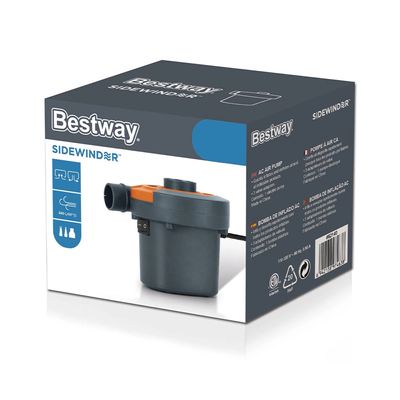 Bomba de Ar Bestway Elétrica com 3 Bicos Preto 127V