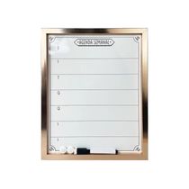 Quadro Magnético Branco Le Planejamento Semanal com Marcador e Imãs Rosé Gold 35,5x27,9cm