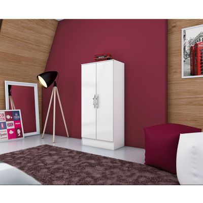 Armário Multiuso Henn 2 Portas 3 Prateleiras B14 Branca