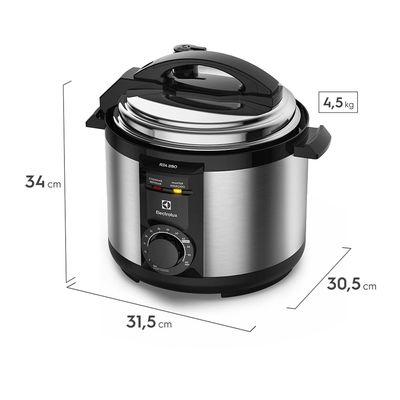 Panela de Pressão Elétrica Electrolux por Rita Lobo 5L Preta Efficient c/ Timer (PCE20) 220V