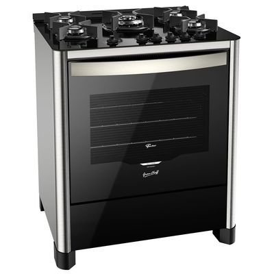 Fogão 5 Bocas a Gás de Piso com Grill Elétrico Fischer Gran Cheff  26988 Inox / 220V