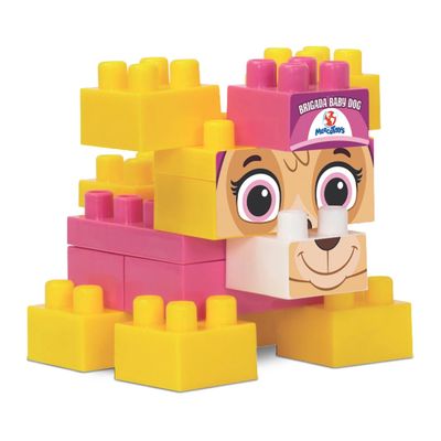 Blocos de Montar Brigada Baby Dog 16 Peças Mercotoys - Item Sortido
