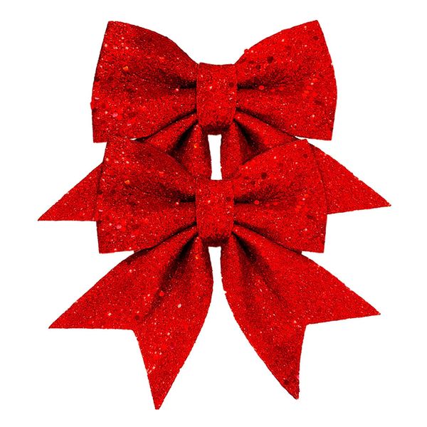 Kit Laço Com Glitter Casa Ambiente com 2 Unidades 13cm - Item Sortido Kit Laço Com Glitter Casa Ambiente com 2 Unidades 13cm - Item Sortido