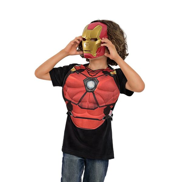 Fantasia Kit Regina Peitoral com Máscara do Homem de Ferro Tamanho Único Fantasia Kit Regina Peitoral com Máscara do Homem de Ferro Tamanho Único