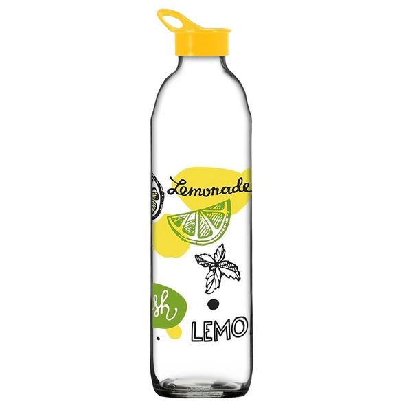 Garrafa para Água Casambiente Lemon em Vidro 1L Garrafa para Água Casambiente Lemon em Vidro 1L