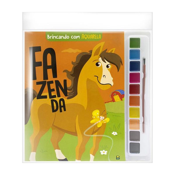 Livro Infantil Todolivro Brincando com Aquarela: Fazenda