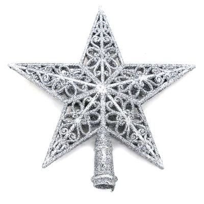 Ponteira Estrela para Árvore de Natal Le com Glitter 20cm