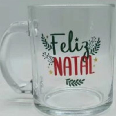 Caneca de Vidro Natal Le Magia 340ml