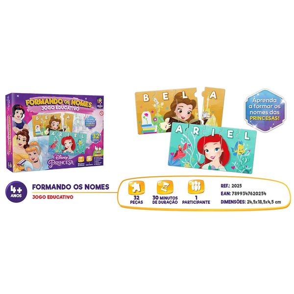 Jogo Mimo Formando Nomes Princesas Disney