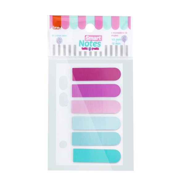 Marcador de Páginas BRW Tutti-frutti 6 Cores 12x44mm