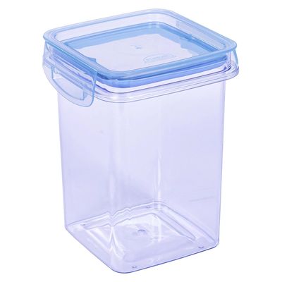 Pote para Mantimentos Hermético Plasútil Quadrado Azul 830ml