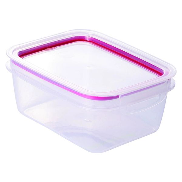 Pote para Mantimentos Hermético Plasútil Trava Mais Retangular Vermelho 1,3L Pote para Mantimentos Hermético Plasútil Trava Mais Retangular Vermelho 1,3L