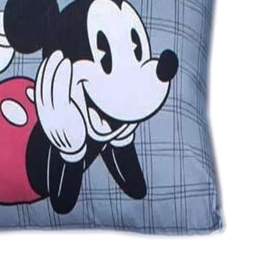 Fronha Portallar Malha Disney Estampa Localizada Mickey 48cmx68cm Cinza