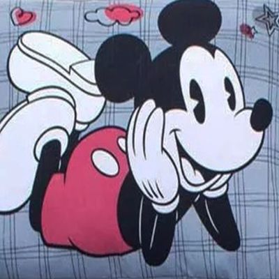 Fronha Portallar Malha Disney Estampa Localizada Mickey 48cmx68cm Cinza