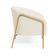 Poltrona Sala Decorativa Kit 2 Stella Base Alta Tubo Dourado Veludo Cotelê Bege D03 - D'Rossi