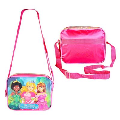 Kit Mochila Infantil Escolar c/ Rodinha 3 Pçs Princesas Rosa