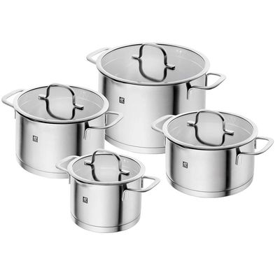 Jogo de Panelas Inox Zwilling Trueflow com 4 peças: Elegância e Precisão na Cozinha