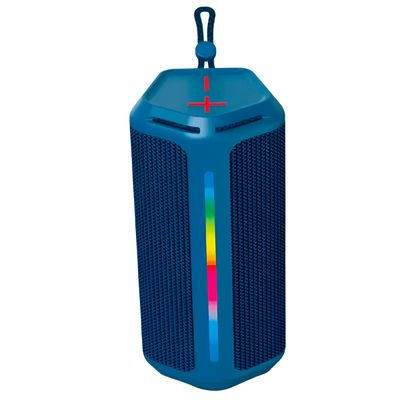 Caixa de Som Bluetooth Resistente à Água Portátil LED RGB Modelo:Azul