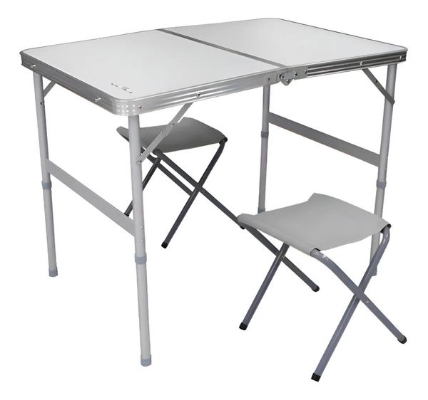 Mesa Dobrável Tipo Maleta Com 2 Banquetas