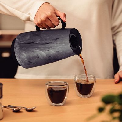 Bule Térmico Tramontina Exata em Plástico Marmorizado Cinza 500 ml