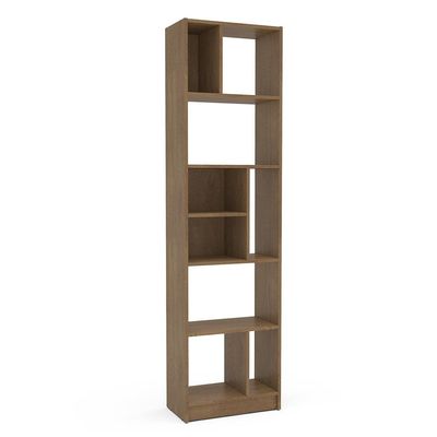 Estante de Livros Piratini Alta 9 Prateleiras 178cm Design Clean Compacta Politorno Freijó
