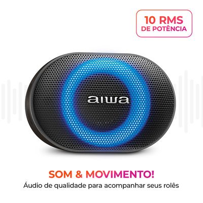 Caixa de Som Speaker AIWA AWS-SP-06-B 10W Bluetooth IPX6 Bivolt