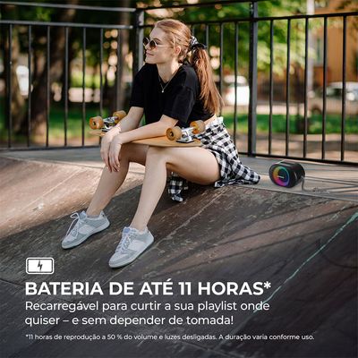 Caixa de Som Speaker AIWA AWS-SP-06-B 10W Bluetooth IPX6 Bivolt