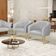 Poltrona Sala Decorativa Kit 2 Stella Base Industrial Dourada Sintético Cinza D03 - D'Rossi