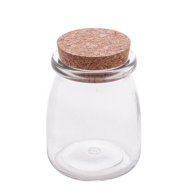 Pote de Vidro 190ml com Tampa de Rolha Removível Lyor Transparente