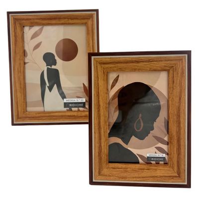 Porta-Retrato Rio Home Madeira Marrom Escuro 10x15cm