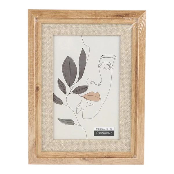 Porta-Retrato Rio Home Madeira Marrom Claro 10x15cm