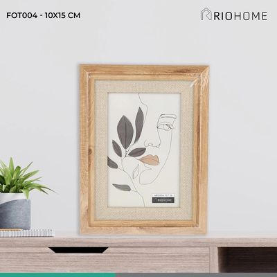 Porta-Retrato Rio Home Madeira Marrom Claro 10x15cm