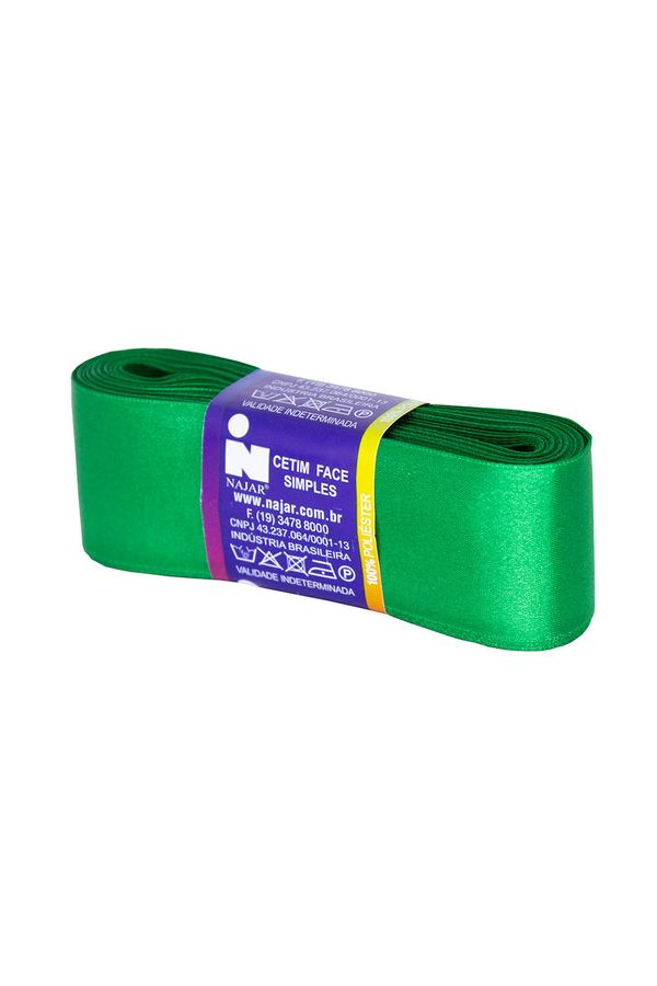 Fita de Cetim Nº09 38mm Peça com 10m Verde Bandeira
