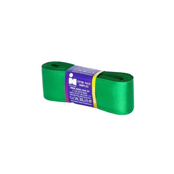 Fita de Cetim Nº09 38mm Peça com 10m Verde Bandeira