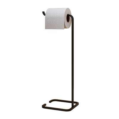 Kit Suporte de Papel Higiênico e Lixeira Level Preto Industrial - Dream Home