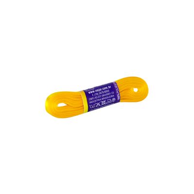 Fita de Cetim Nº01 7mm Peça com 10m Amarelo Ouro
