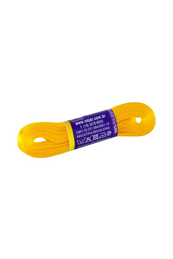Fita de Cetim Nº01 7mm Peça com 10m Amarelo Ouro