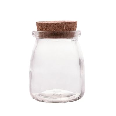 Pote de Vidro 190ml com Tampa de Rolha Removível Lyor Transparente