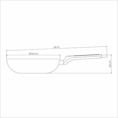 Frigideira Funda Milazzo 24cm Alumínio Antiaderente Starflon Max Soft-touch Tramontina Bege