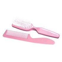 Conjunto Pente e Escova para Cabelo Lillo Rosa