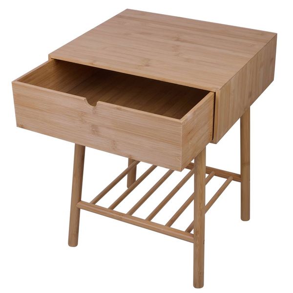 Mesa de Cabeceira Bambu Cazza Serene 40x35x50,5cm