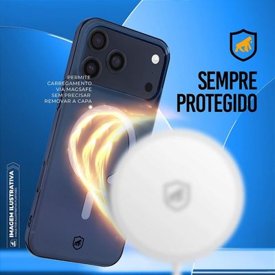 Capa para iPhone 17 Pro Max - Crystal Slim Magsafe - NÃO AMARELA - Azul - Gshield